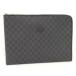 GUCCI GGs шкив m клатч ручная сумочка серый серия PVC кожа 792117
