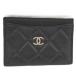 CHANEL Classic футляр для карточек карта держатель matelasse кожа черный AP0213