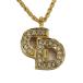 Christian Dior колье металлизированный Logo стразы Gold 