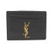 Yves Saint Laurent футляр для карточек кожа черный 370778