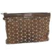 JIMMY CHOO клатч заклепки кожа Brown 
