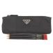 PRADA пенал Logo plate карандаш 3шт.@ нейлон черный 