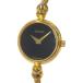 GUCCI браслет часы женские наручные часы SS кварц GP Gold черный циферблат 2700.2.L