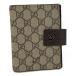 GUCCI обложка для записной книжки GGs шкив mPVC Brown 115240