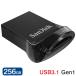 SanDisk USBメモリー 256GB Ultra Fit USB 3.1 Gen1対応  高速130MB/s 超小型 海外向けパッケージ品