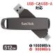 SanDisk портативный SSD 512GB USB3.2 Gen2 тонкий двойной Drive R:1000MB/s W:900MB/s SDDDE1-512G-G46 на следующий день доставка 5 год гарантия параллель импортные товары 