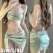  плавание одежда бикини купальный костюм оборка женский пляж одежда sexy off плечо зеленый плавание юбка body type покрытие раздельный sexy горячие источники путешествие 