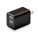 JTT USB充電器 cubeタイプ 2ポート 2.4A (ブラック) CUBEAC224BK 返品種別A