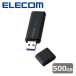 쥳ELECOM SSD դ 500GB USB3.2 Gen1 ɽк400MB/ Ķ ݡ֥ Ѿ׷(֥å) ESD-EMC0500GBK ʼB