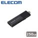 ���쥳���ELECOM SSD ���դ� 250GB USB3.2Gen1 �ɹ�����420MB/�� USB���귿 �ݡ����֥�SSD USB Type-C/USB-A ξ�б�(�֥�å�)ESD-EWB0250GBKR ���ʼ���B