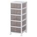  Iris o-yama super clear chest deep type drawer 5 step ( white / clear Brown ) SCE-050(WBR) returned goods kind another A