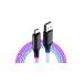 �J�V���� Type-C USB�[�d�������P�[�u��1.2m(���C���{�[LED) AJ-636 �ԕi���A