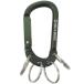 MILI BINER милитари kalabina4 кольцо для ключей ( зеленый ) MCB-15MILIBINER возвращенный товар вид другой B