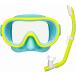 Reef Tourer( leaf Tourer ) маска &. имеется W защита воздуховод "snorkel" ребенок (4~9 лет ) для 2 позиций комплект ( голубой flash желтый ) возвращенный товар вид другой A