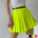 Golf юбка женский Корея одежда лето весна плиссировать neon флуоресценция внутренний брюки в одном корпусе мини длина розовый желтый белый чёрный .... рука прекращение 