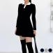  Golf одежда женский Корея One-piece длинный рукав A линия flair рубашка-поло простой одноцветный bai цвет осень-зима весна модный Golf 