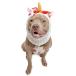 Zoo Snoods Unicorn Dog Costume - No Flap Ear Wrap Hood for Pets (Large)