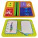 Busy Board Dress Learning Toys Including Button,Tie,Snap,Buckle and Zip Pra