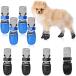 Weewooday 2 Sets Dog Cat Boots Shoes Socks Waterproof Dog Shoes Rain Snow D