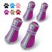 QUMY Small Dog Boots Water-Resistant Winter Snow Shoes for Puppy Dog with R