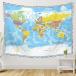 Large World Map Tapestry Wall Hanging Tapestry World Map For Kids Education