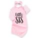 Newborn Baby Girl Little Sister Sleeper Gown Stripe Long Sleeve Nightgown O