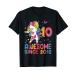 10 Year Old Gifts Girls Teens Dabbing Unicorn 10th Birthday T-Shirt