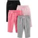 Simple Joys by Carters 4 sheets set pants fleece baby girl pink / black / Heather gray 69-72