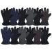 12 Pairs of Winter Fleece Gloves, Unisex, Soft Warm Cozy Sports Glove, Mens