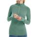 IGUANA Womens 220 Midweight 100% Merino Wool Zip Neck Top Shirts Green