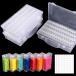 Quefe 3pcs 64 Grids Diamond Painting Storage Containers 5D Beads Organizer