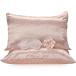 2 Pack Satin Pillowcase with Latent Zipper, Adjustable Satin Eye Mask for S