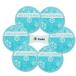 Small Hot Cold 6 Packs, Reusable Round Gel Beads Ice Pack with Cloth Backin