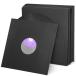 Facmogu 10 -inch black paper &amp; plastic poly- line record inner sleeve record storage inner sleeve vinyl record abrasion 