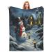  soft Christmas snow ... slow blanket Christmas red truck fleece flannel comfortable fireplace slow blanket couch bed for 5