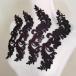 4 piece big spangled iron bonding embroidery up like patch trim ne Klein color ( black C)