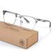 ZanyLen Blue Light Glasses Men Rectangle Large Browline Computer Gaming Gla