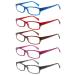 VIDEBLA 5 Pack Computer Reading Glasses Men and Women Anti Eyestrain Blue L