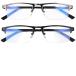 Anourney Blue Light Blocking Glasses, Lightweight Metal Half Frame Computer