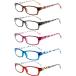 VIDEBLA 5 Pack Computer Reading Glasses Men and Women Anti Eyestrain Blue L