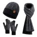 Coolprince Men &amp; Women Winter Knit Hat Beanie Long Scarf Touchscreen Gloves