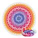 Retreez large &amp; thick microfibre ...olientaru flower round beach towel slow blanket fringe attaching 62 -inch x 62