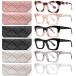 CCVOO 6 Pack Oprah Style Reading Glasses for Women Blue Light Blocking Comp