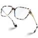 VISOONE Oversized Blue Light Blocking Glasses with Chic Square TR90 Frame a