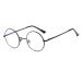 LJCZKA Round Blue Light Blocking Glasses for Men Women Classic Anti Blue Li