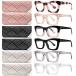 CCVOO 6 Pack Oprah Style Reading Glasses for Women Blue Light Blocking Comp