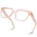VISOONE Rectangle TR90 Blue Light Blocking Glasses Computer Glasses with Pr