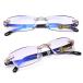 LUFF Rimless Reading Glasses Blue Light Blocking Diamond Cut Edge Design fr