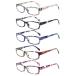 VIDEBLA 5 Pack Computer Reading Glasses Men and Women Anti Eyestrain Blue L