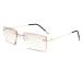 K.LAVER Bifocal Reading Glasses For Men Women Rimless Blue Light Blocking G